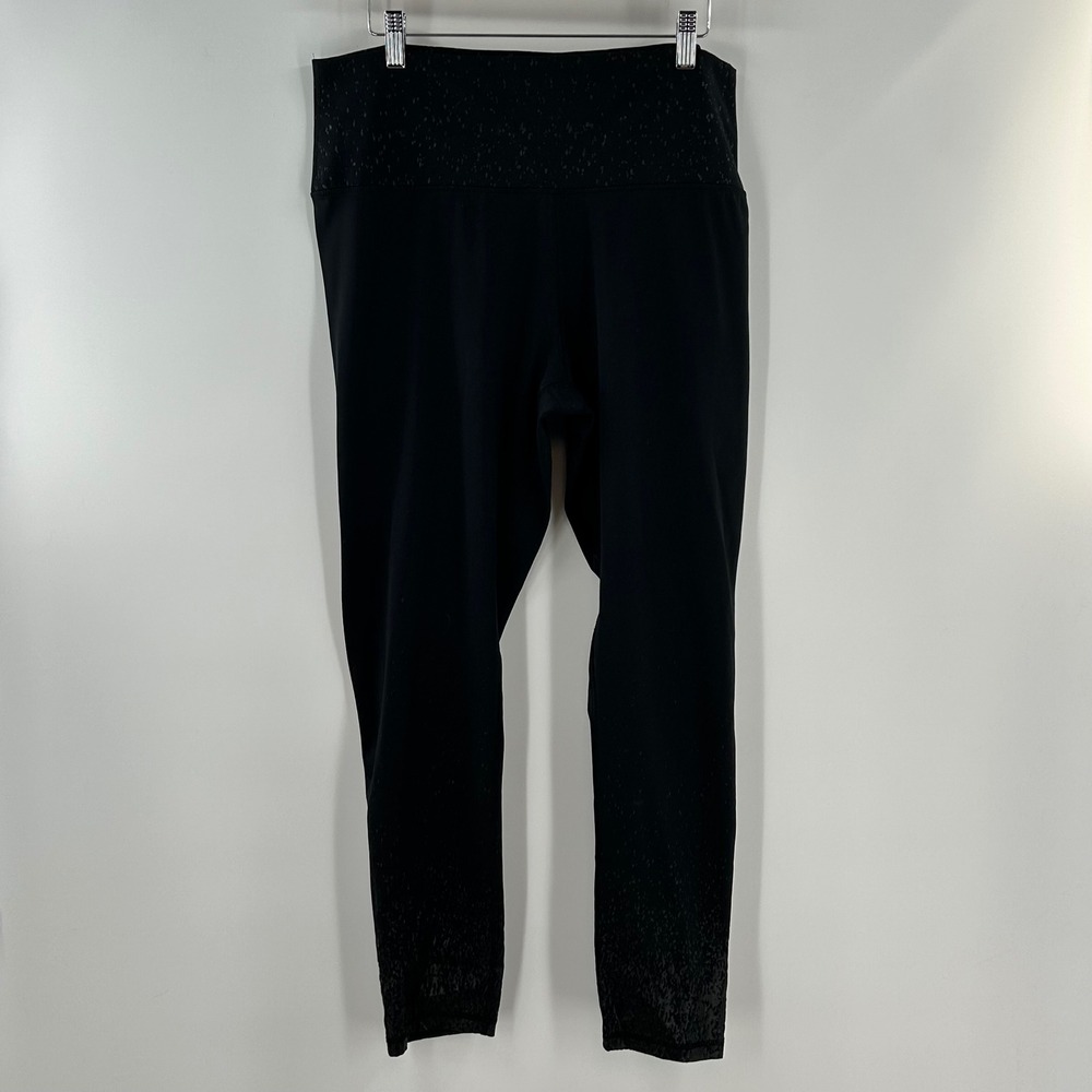 Z by Zobha Black XXL Black Foil Splatter High Rise Yoga Leggings‎ Workout